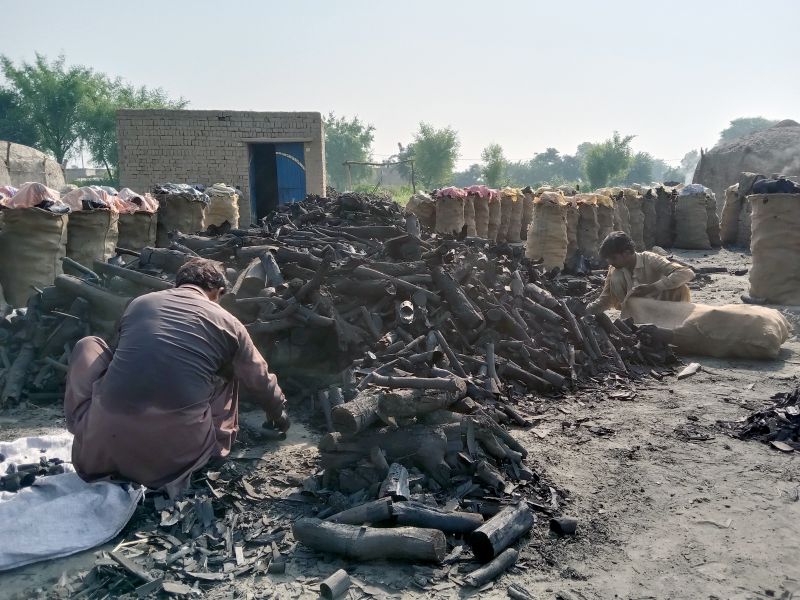 A coal kiln in Karor Lal Esan